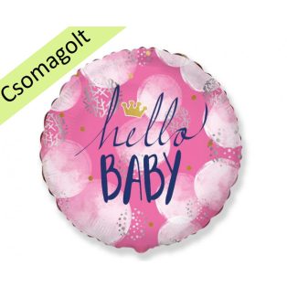 PINK FÓLIA LUFI HELLO BABY FELIRATTAL