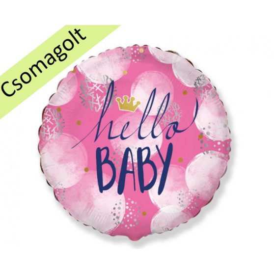 PINK FÓLIA LUFI HELLO BABY FELIRATTAL