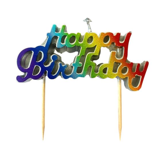 HAPPY BIRTHDAY TORTAGYERTYA SZIVÁRVÁNY SZÍNBEN