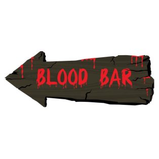 HALLOWEEN FALIDEKOR, "BLOOD BAR", 50 CM