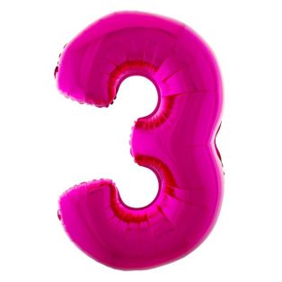 FÓLIA LUFI, ÓRIÁS SZÁM "3", PINK