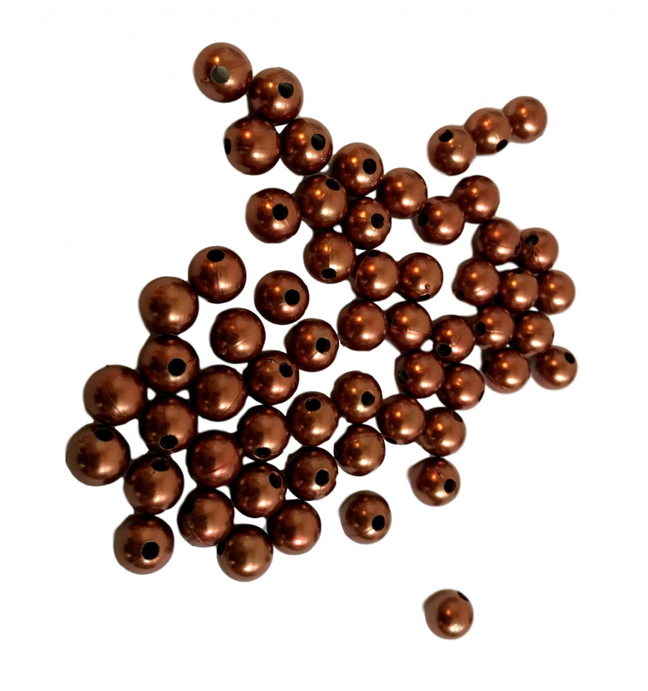 BRONZ FŰZHETŐ GYÖNGY, KB.300 DB/ 6 MM