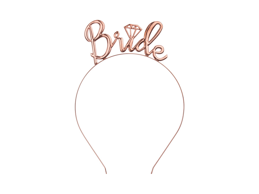 ROSEGOLD FEJDÍSZ LÁNYBÚCSÚRA BRIDE FELIRATTAL