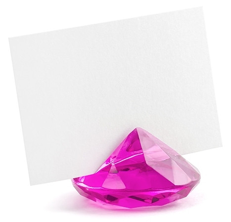 ÜLTETŐKÁRTYA TARTÓ, GYÉMÁNT FORMA, 4cm/10db, PINK