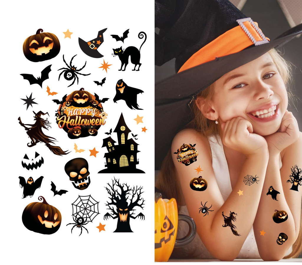 TETOVÁLÁS HALLOWEENES MINTÁKKAL
