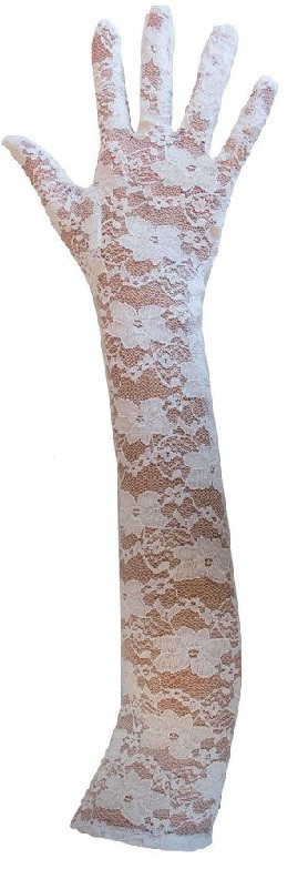 HOSSZÚ FEHÉR KESZTYŰ, LACE